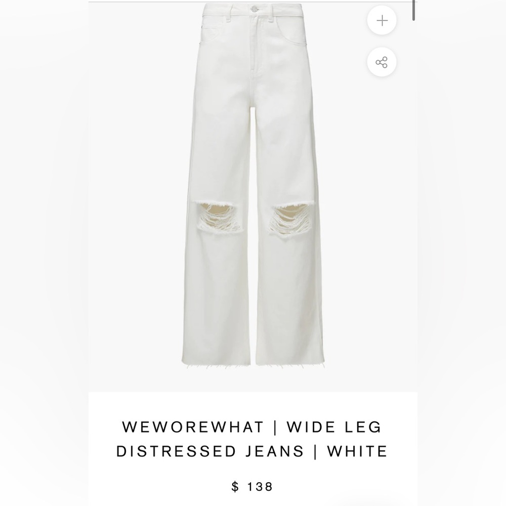 WeWoreWhat Wide Leg Jean White